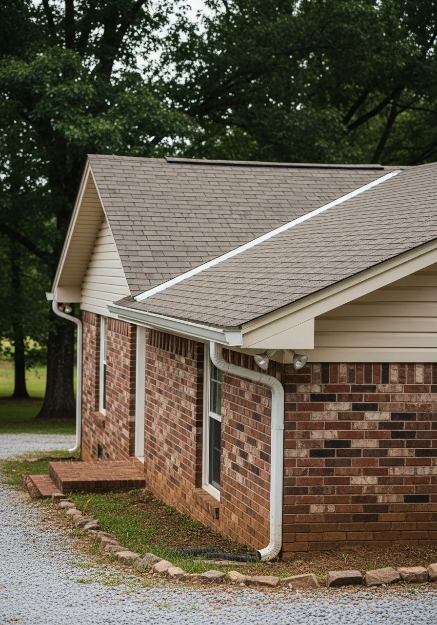 Detailed view of quality workmanship on a Sharon property, showing professional execution in a rural community setting.